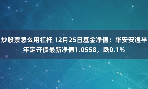 炒股票怎么用杠杆 12月25日基金净值：华安安逸半年定开债最新净值1.0558，跌0.1%