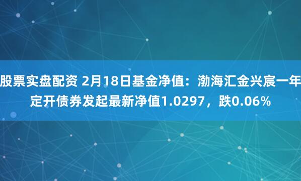 股票实盘配资 2月18日基金净值：渤海汇金兴宸一年定开债券发起最新净值1.0297，跌0.06%