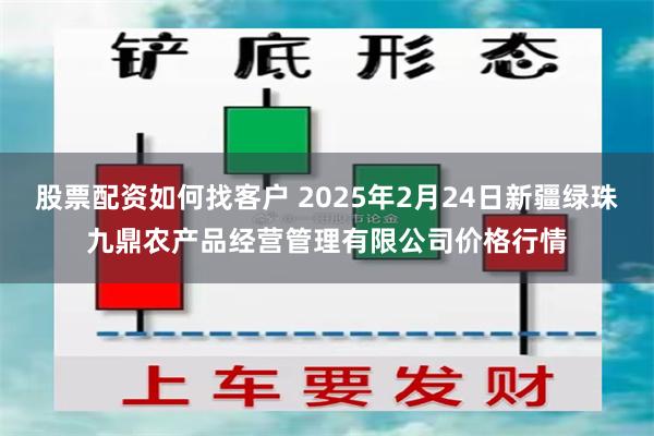 股票配资如何找客户 2025年2月24日新疆绿珠九鼎农产品经营管理有限公司价格行情